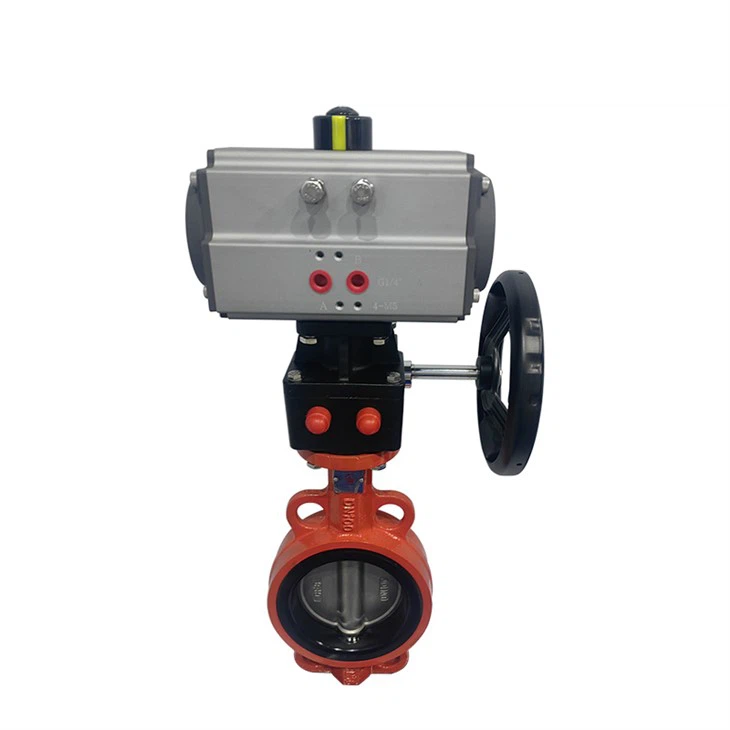 4inch Rubber Pneumatic Handwheel Butterfly Valve